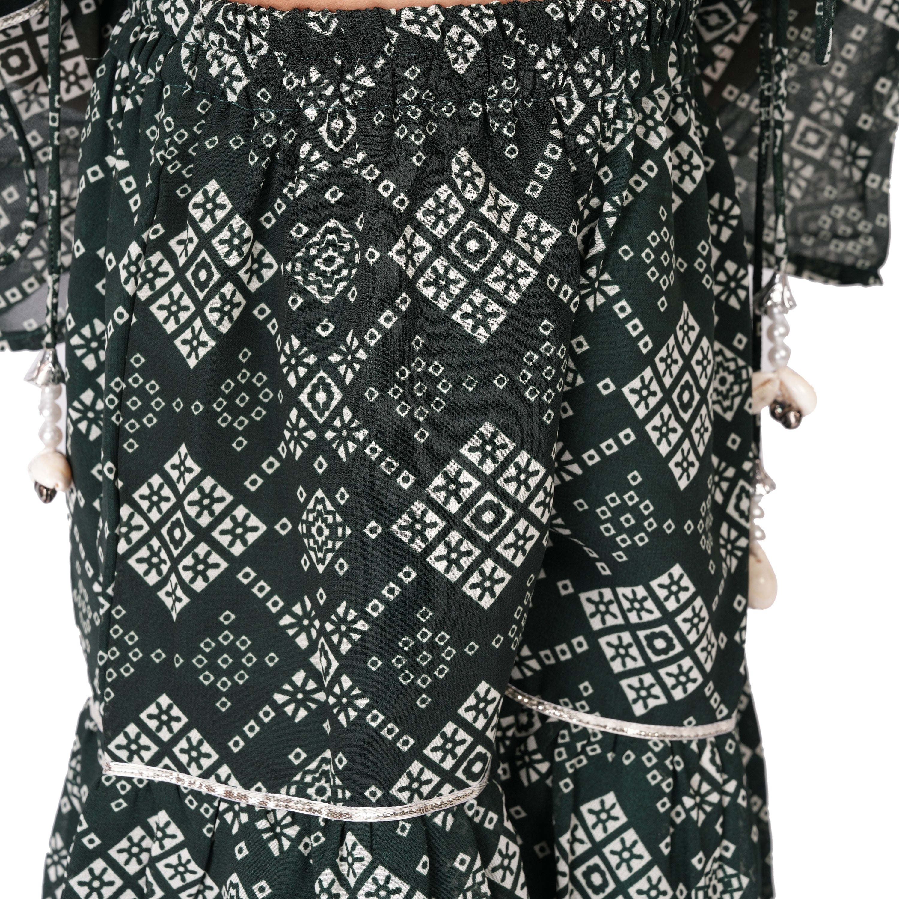 Girls Jaipuri Printed Sharara Set – Gota Work & Bell Sleeves (Ethnic Wear)