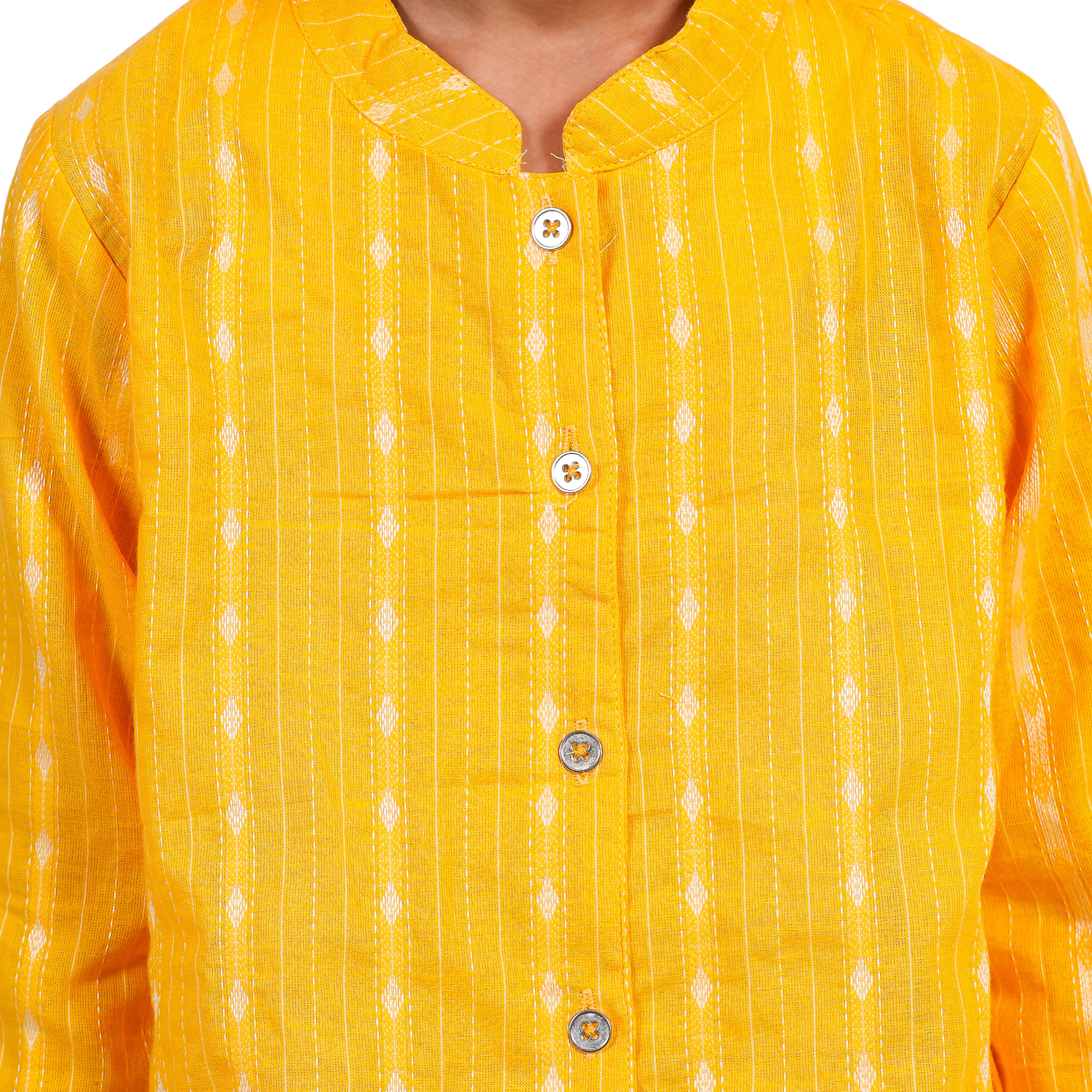 Toddler Boys Handloom Cotton Kurta Pyjama set / Ethnic kurta set with Chinese Collar