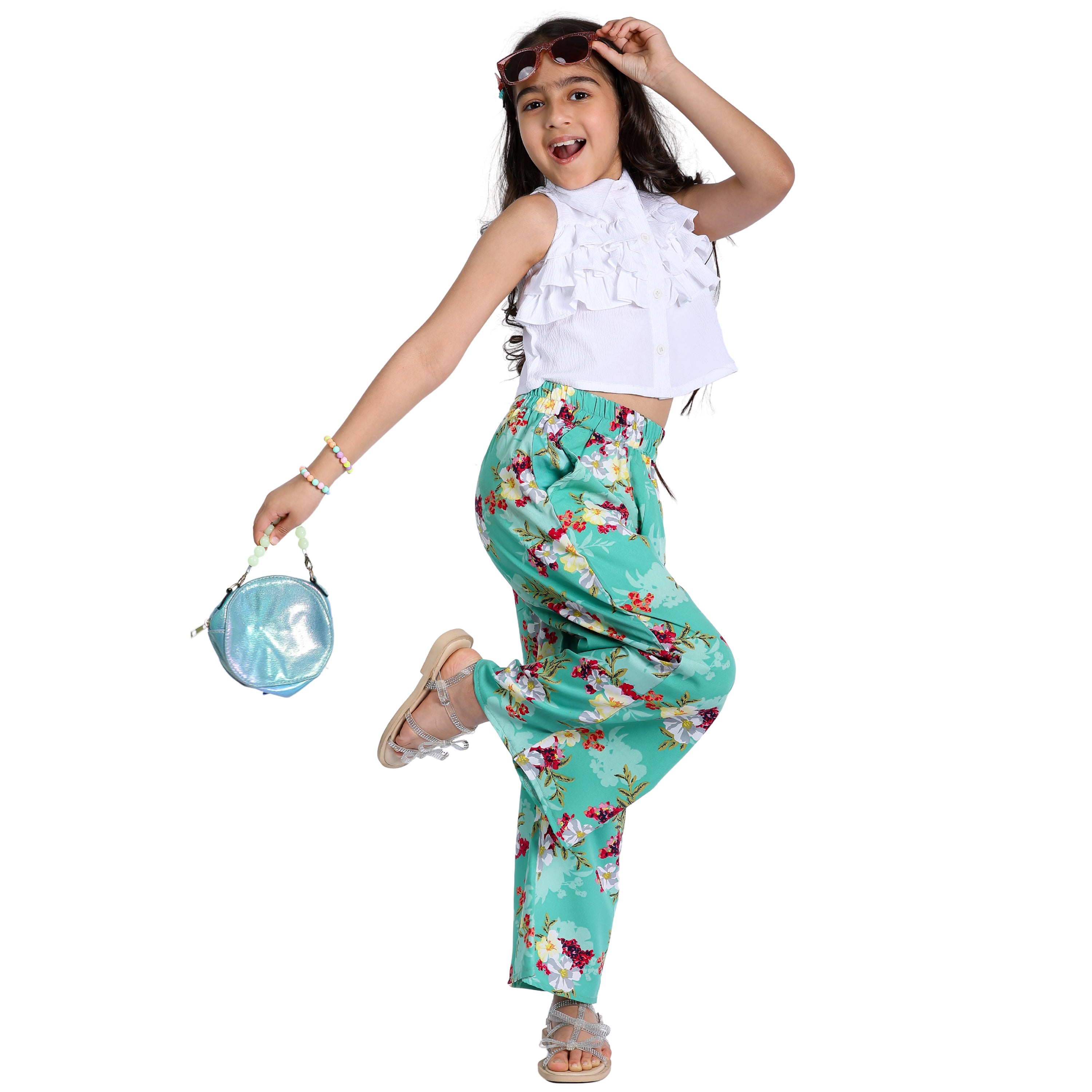 Girls Clothing Set Floral Printed Stylish Trendy Clothing
