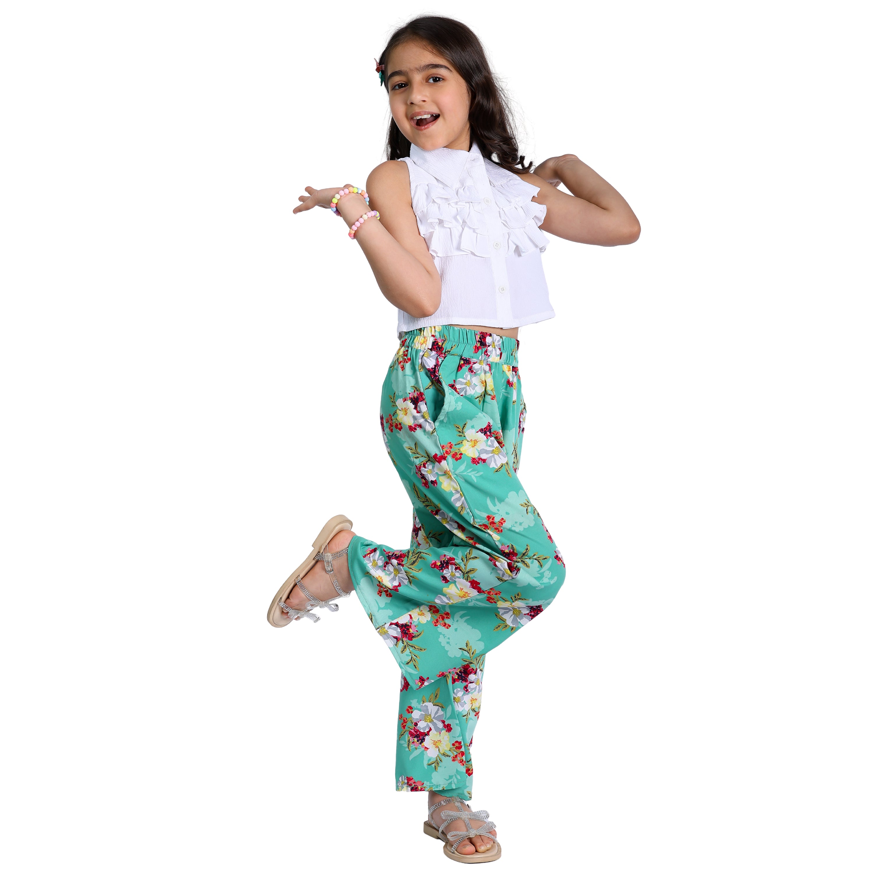 Girls Clothing Set Floral Printed Stylish Trendy Clothing