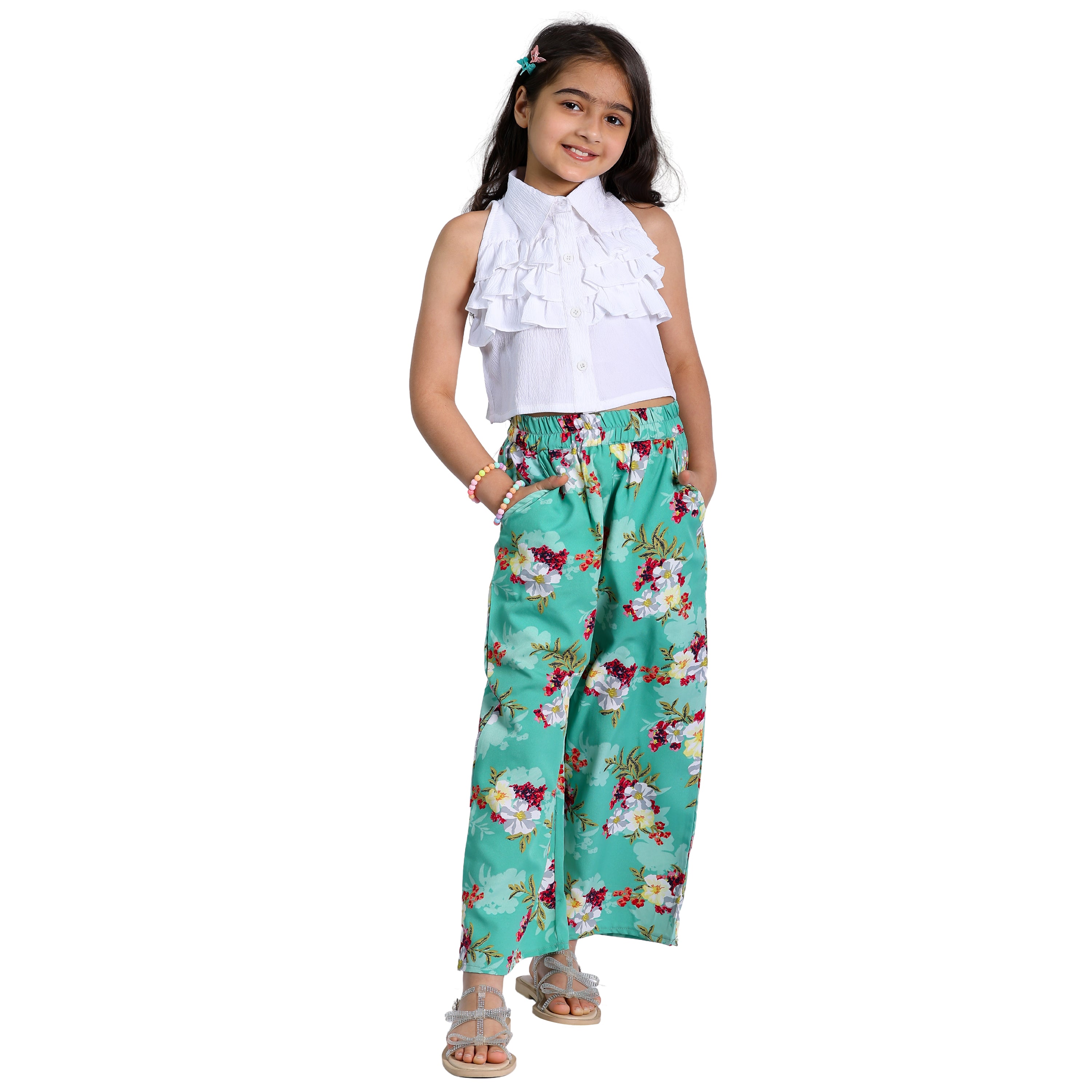 Girls Clothing Set Floral Printed Stylish Trendy Clothing