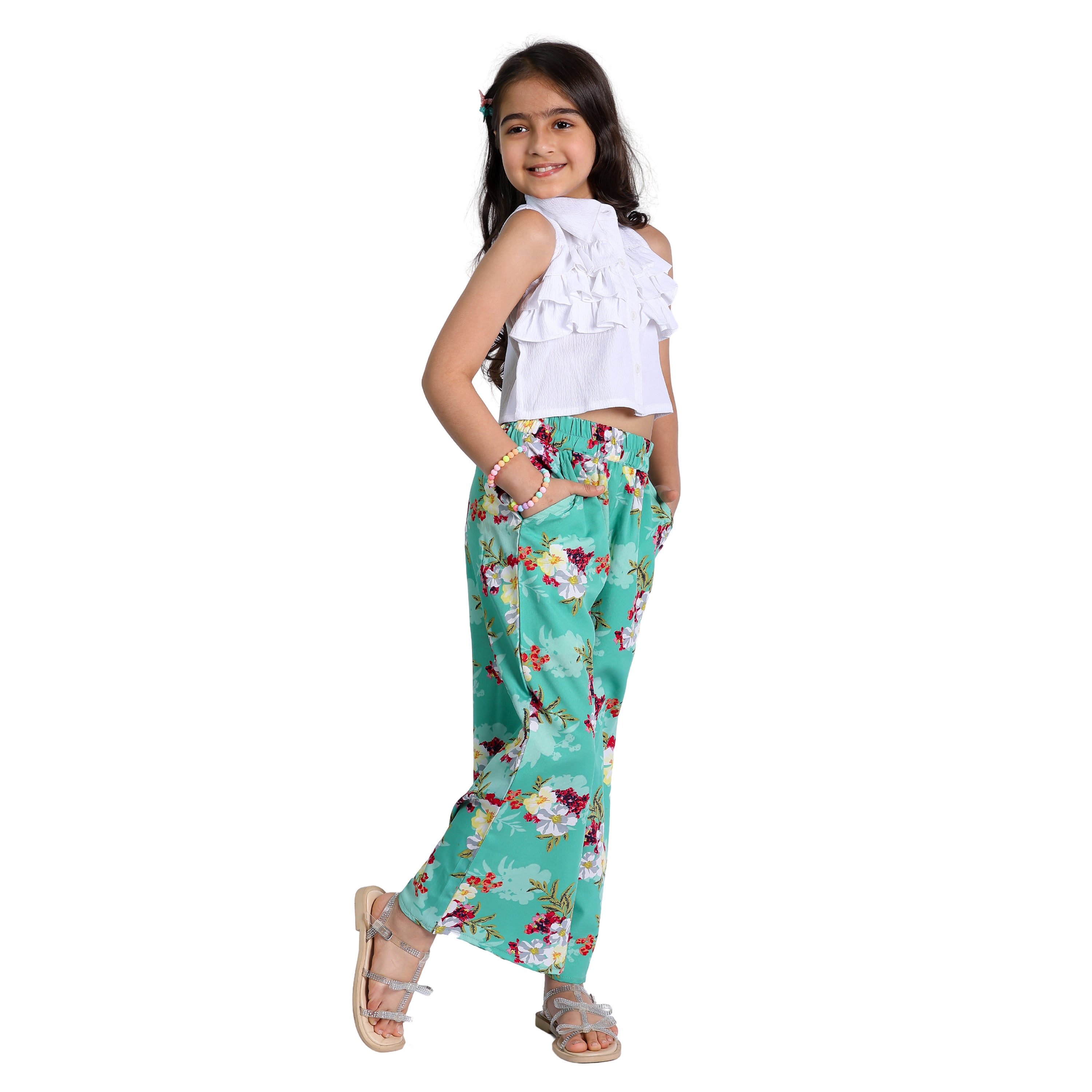 Girls Clothing Set Floral Printed Stylish Trendy Clothing