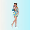 Girls Tropical Print Multi  Stylish Comfortable  Short Jumpsuit Multi