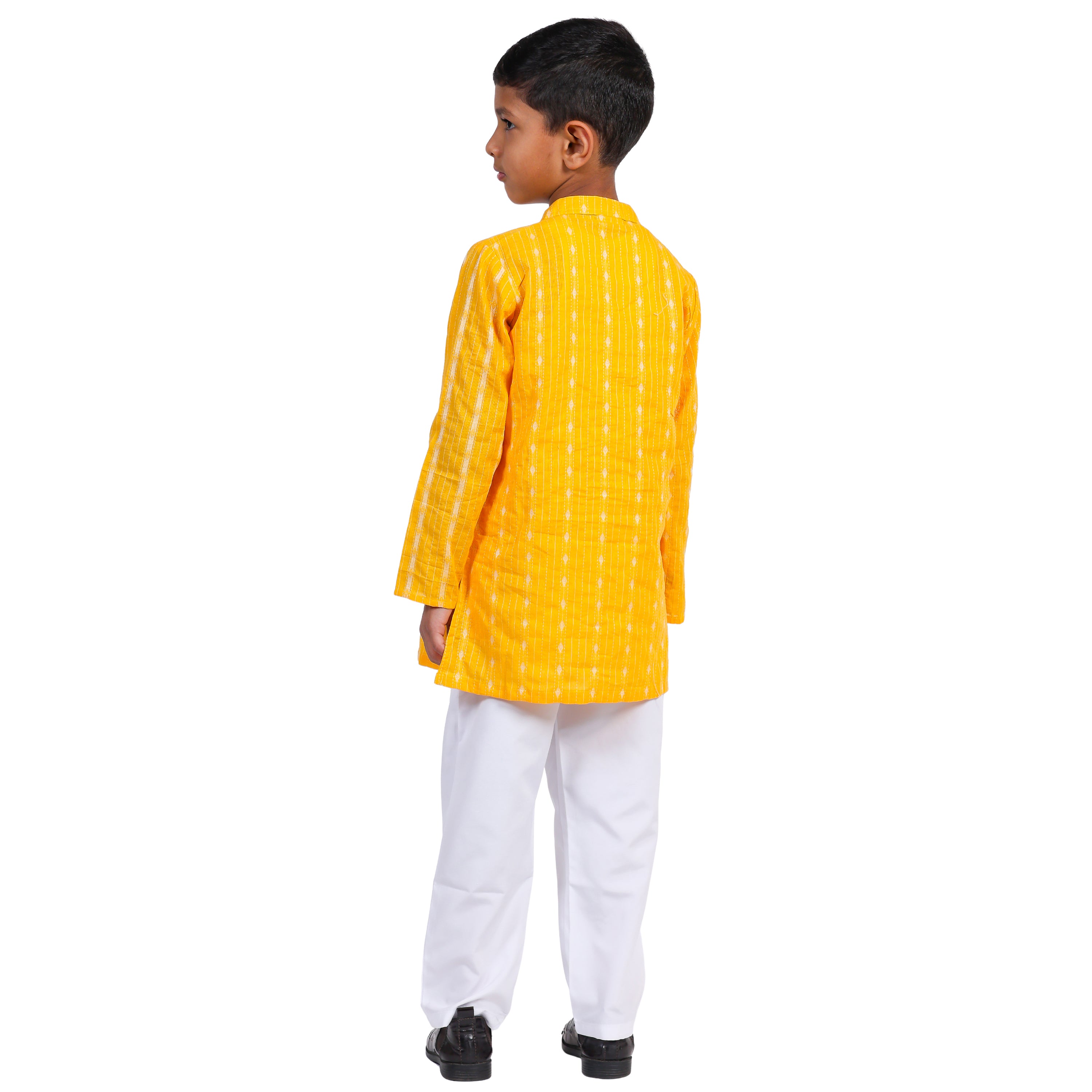 Toddler Boys Handloom Cotton Kurta Pyjama set / Ethnic kurta set with Chinese Collar