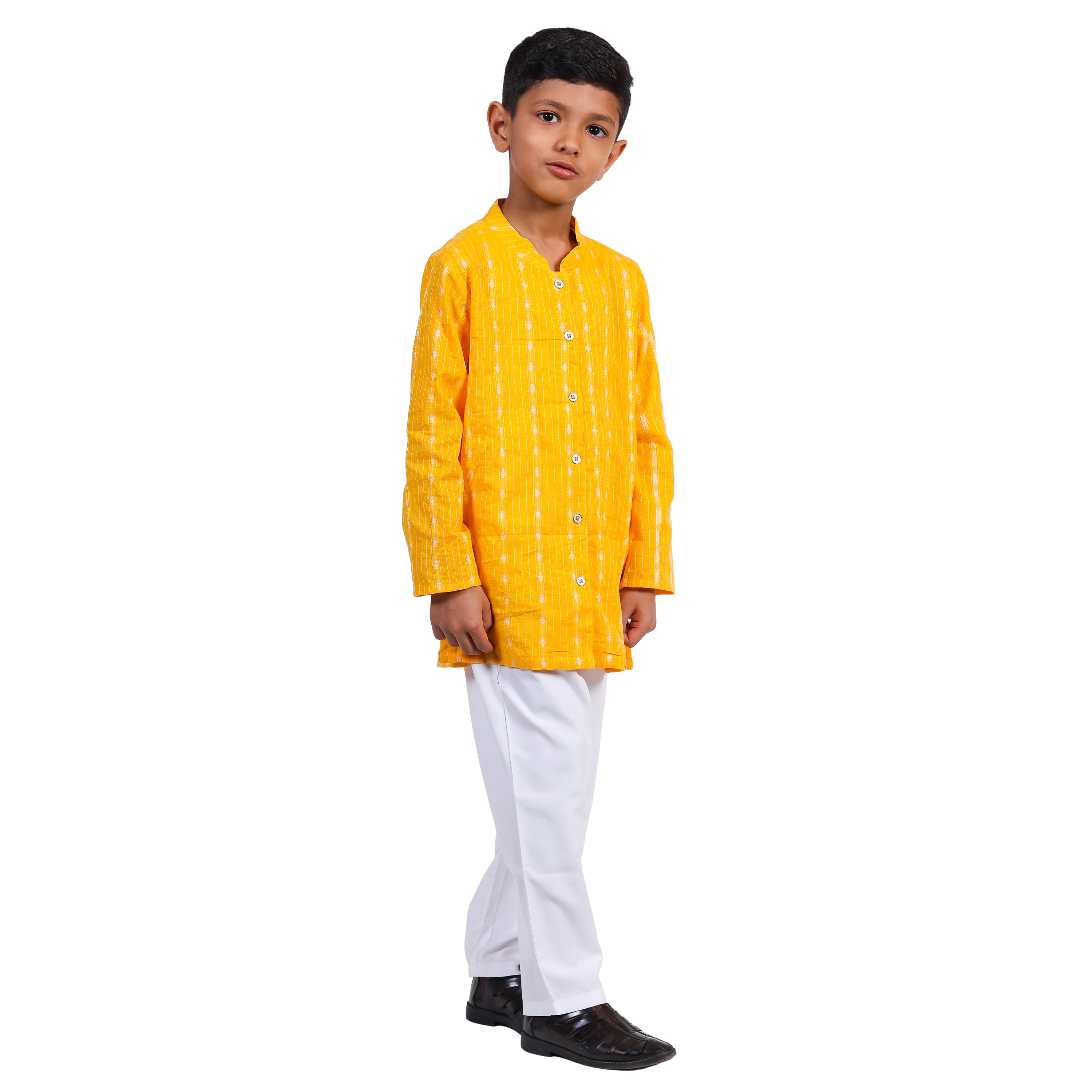 Toddler Boys Handloom Cotton Kurta Pyjama set / Ethnic kurta set with Chinese Collar