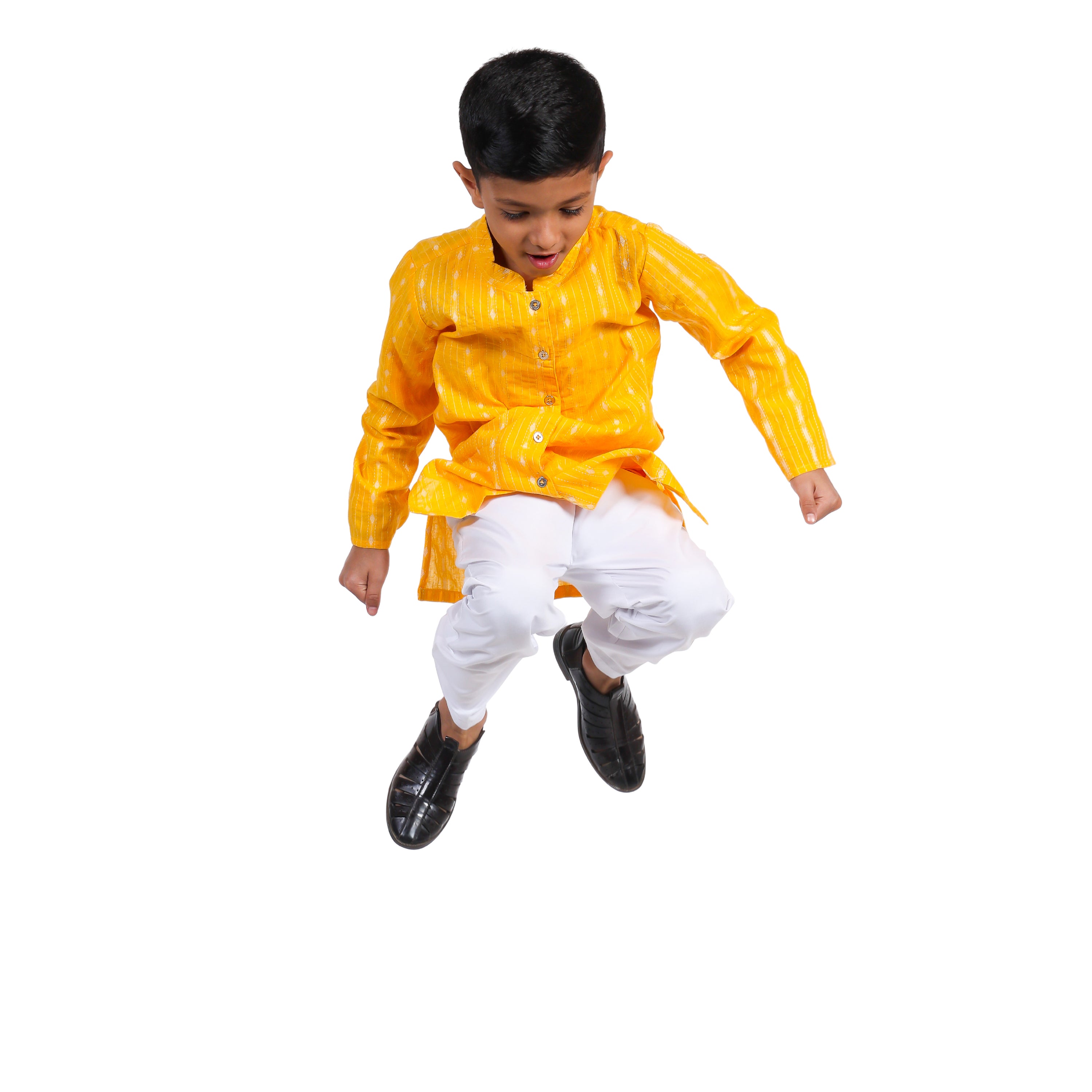 Toddler Boys Handloom Cotton Kurta Pyjama set / Ethnic kurta set with Chinese Collar