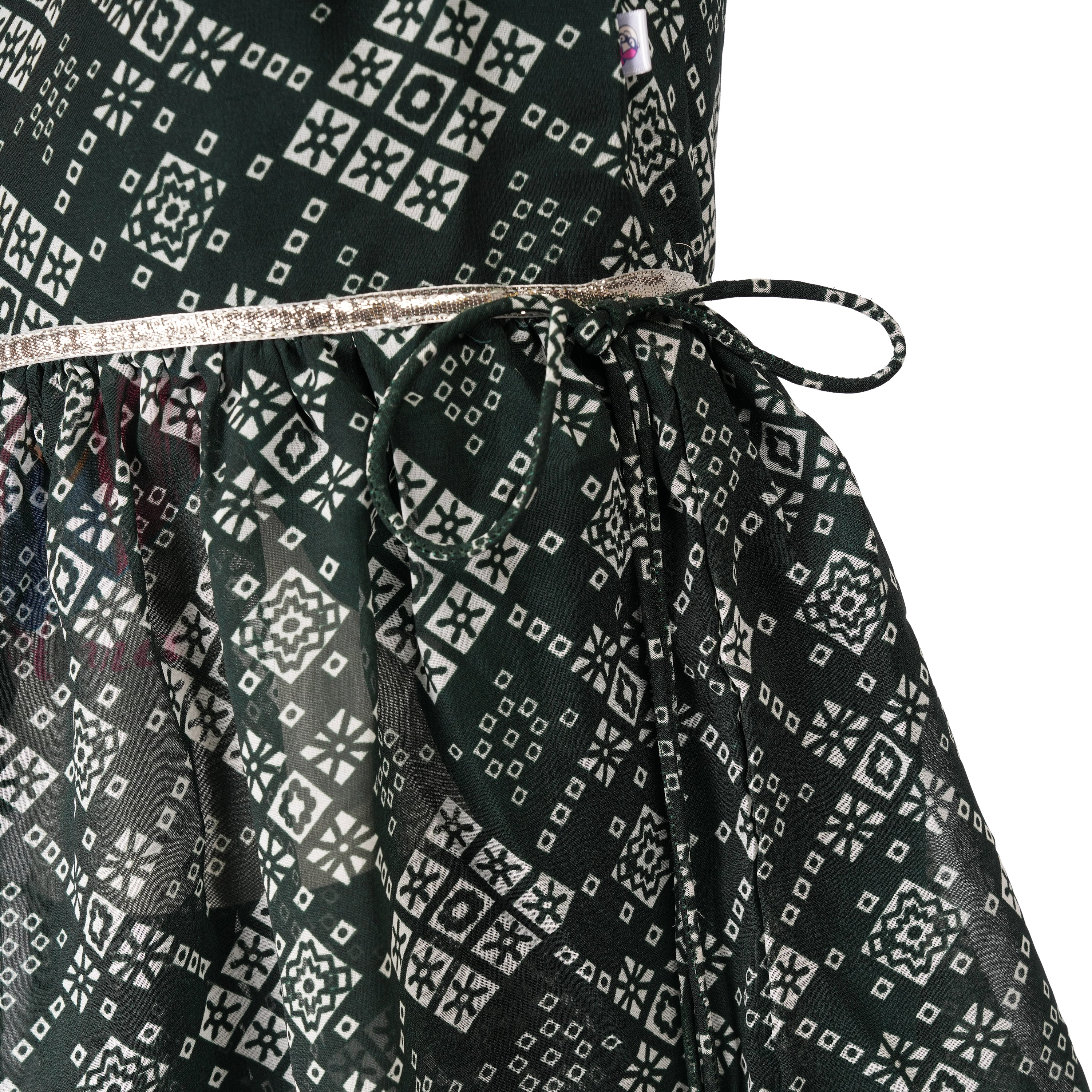Girls Jaipuri Printed Sharara Set – Gota Work & Bell Sleeves (Ethnic Wear)